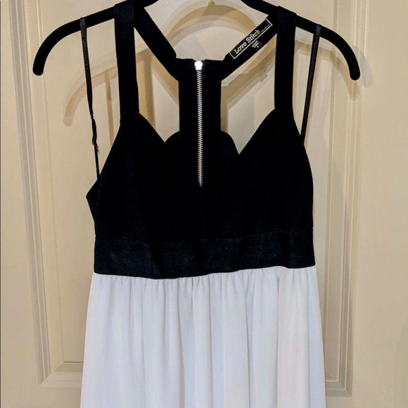 Black & White Love Stitch Formal Dress - Picture 2 of 5